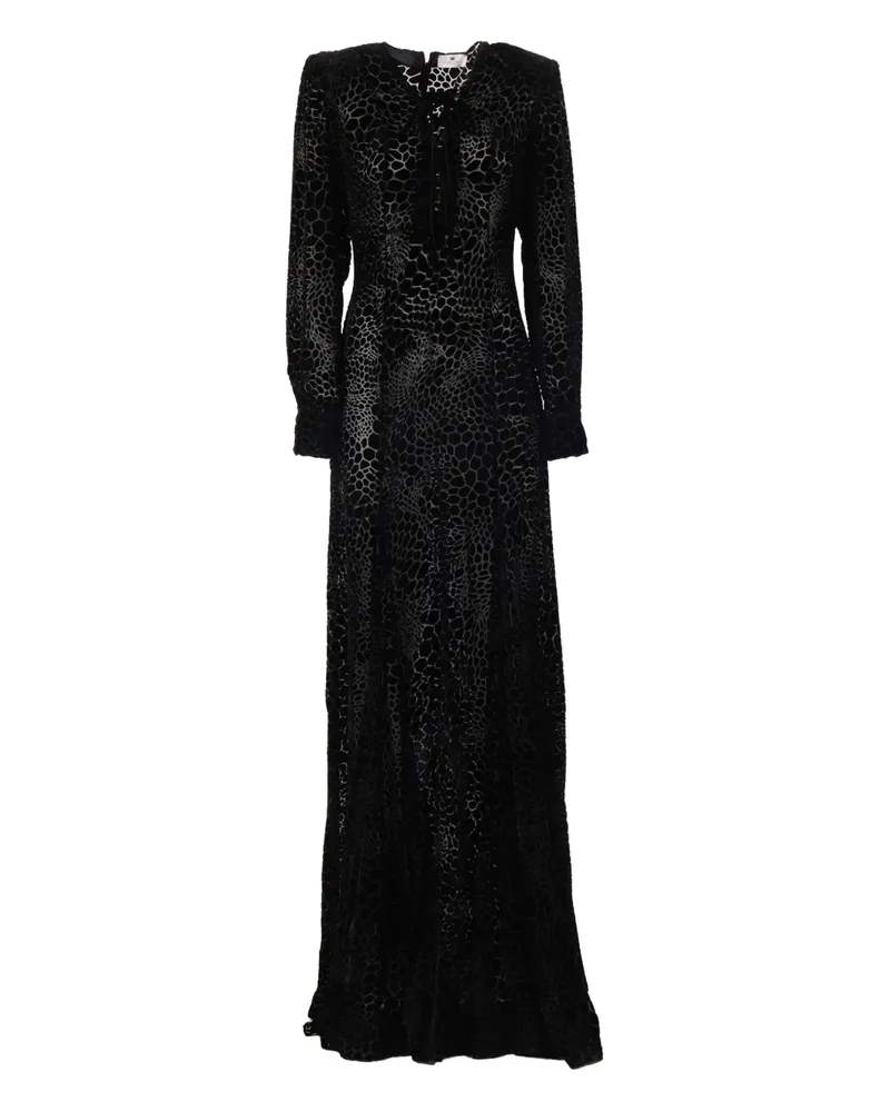 Elisabetta Franchi Gemustertes Kleid - Schwarz Schwarz