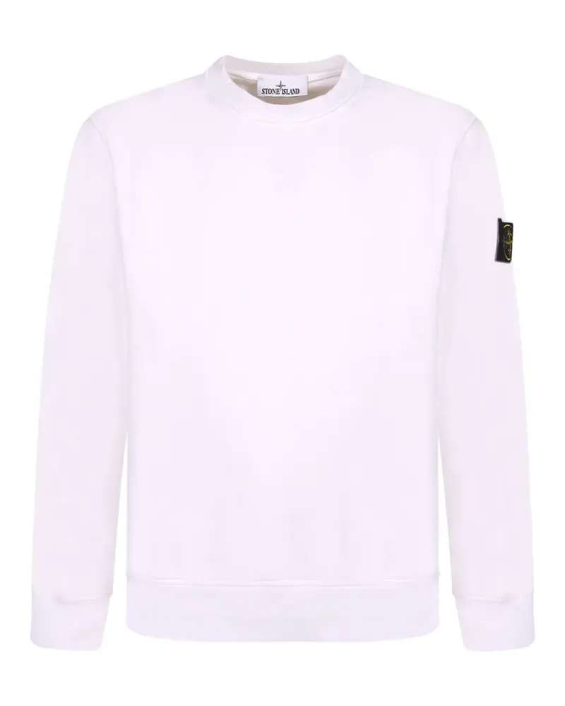 Stone Island logo-patch sweatshirt - Weiß Weiß