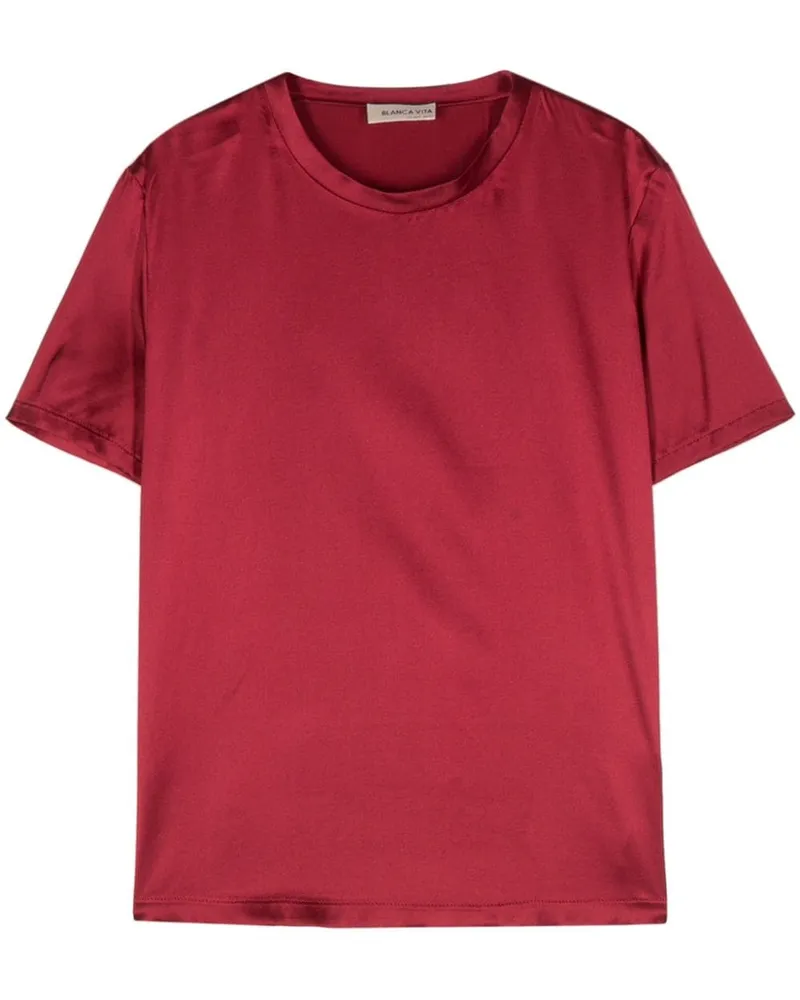 Blanca T-Shirt aus Satin - Rot Rot