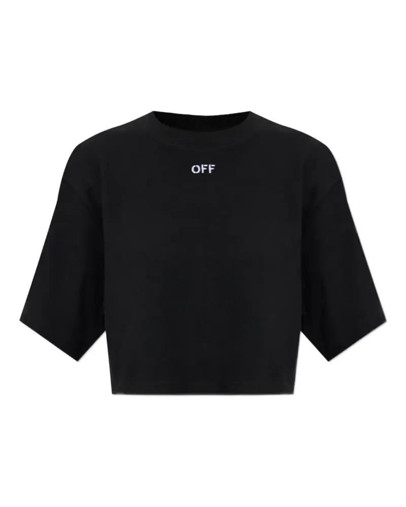 OFF-WHITE Geripptes Off Stamp T-Shirt - Schwarz Schwarz