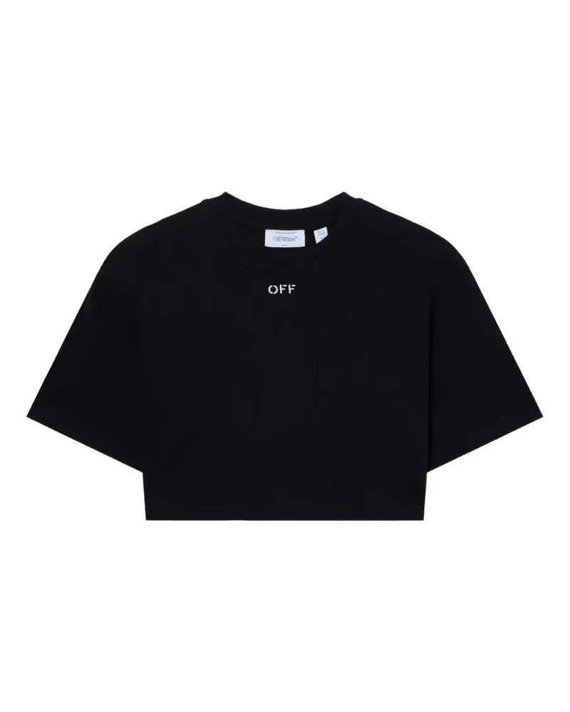 OFF-WHITE Off Stamp ribbed T-shirt - Schwarz Schwarz