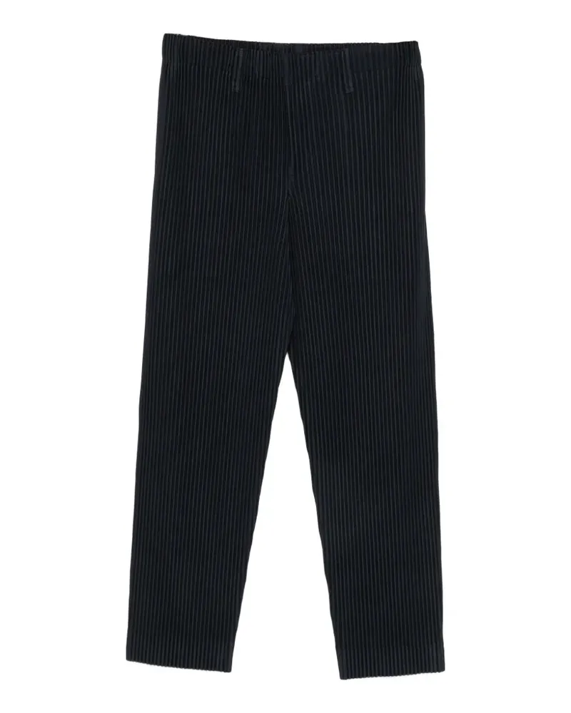 Issey Miyake Plissierte Straight-Leg-Hose - Blau Blau