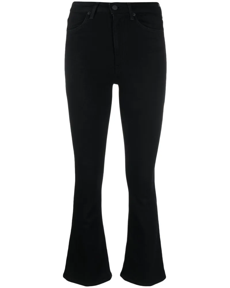 Dondup Schlagjeans mit Logo-Schild - Schwarz Schwarz