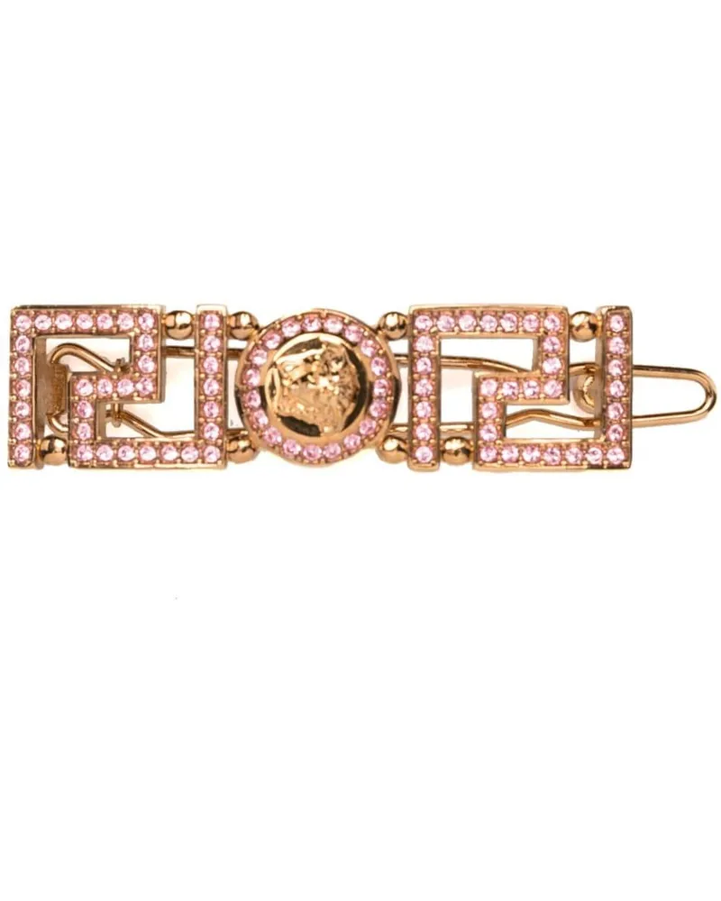 Versace Haarclip mit Strass - Gold Gold