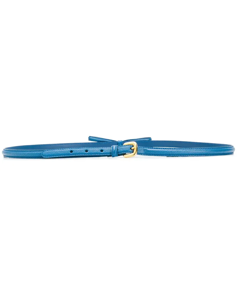 Prada Schmaler Gürtel mit Schleife - Blau Blau