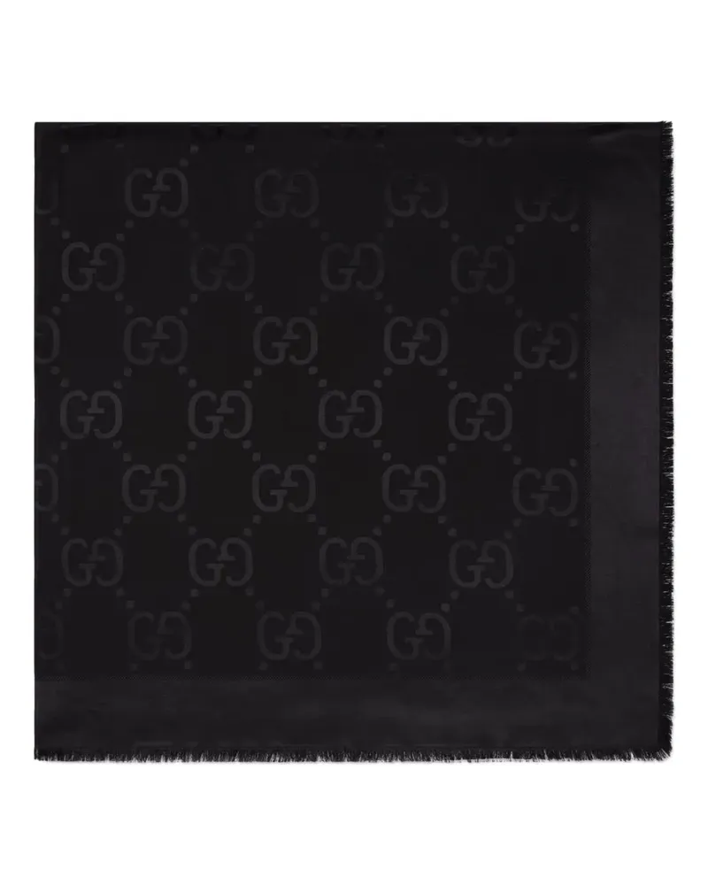 Gucci Jacquard-Schal mit GG-Muster - Schwarz Schwarz
