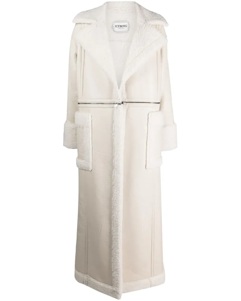 Iceberg Einreihiger Mantel - Weiß Weiß