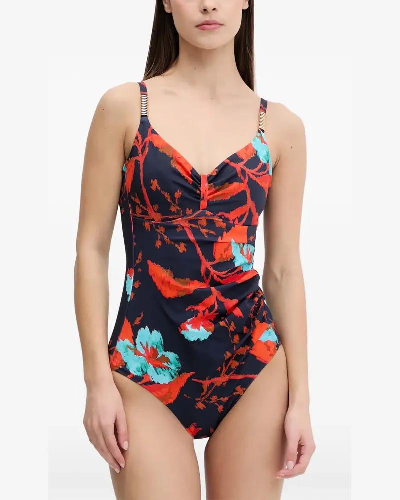 Chantelle Badeanzug mit Blumen-Print - Blau Blau
