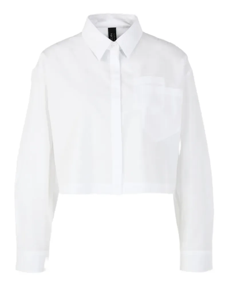 Marc Cain cropped chest-pocket shirt - Weiß Weiß