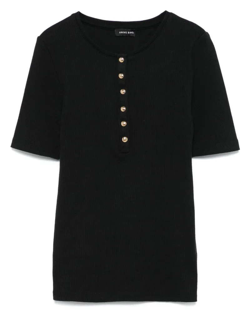 Anine Bing Alessia T-Shirt - Schwarz Schwarz