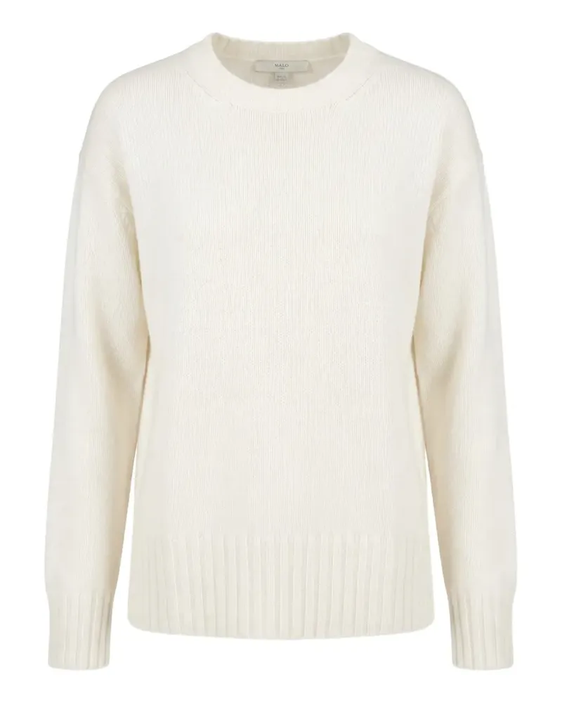 Malo Kaschmirpullover mit geripptem Besatz - Nude Nude