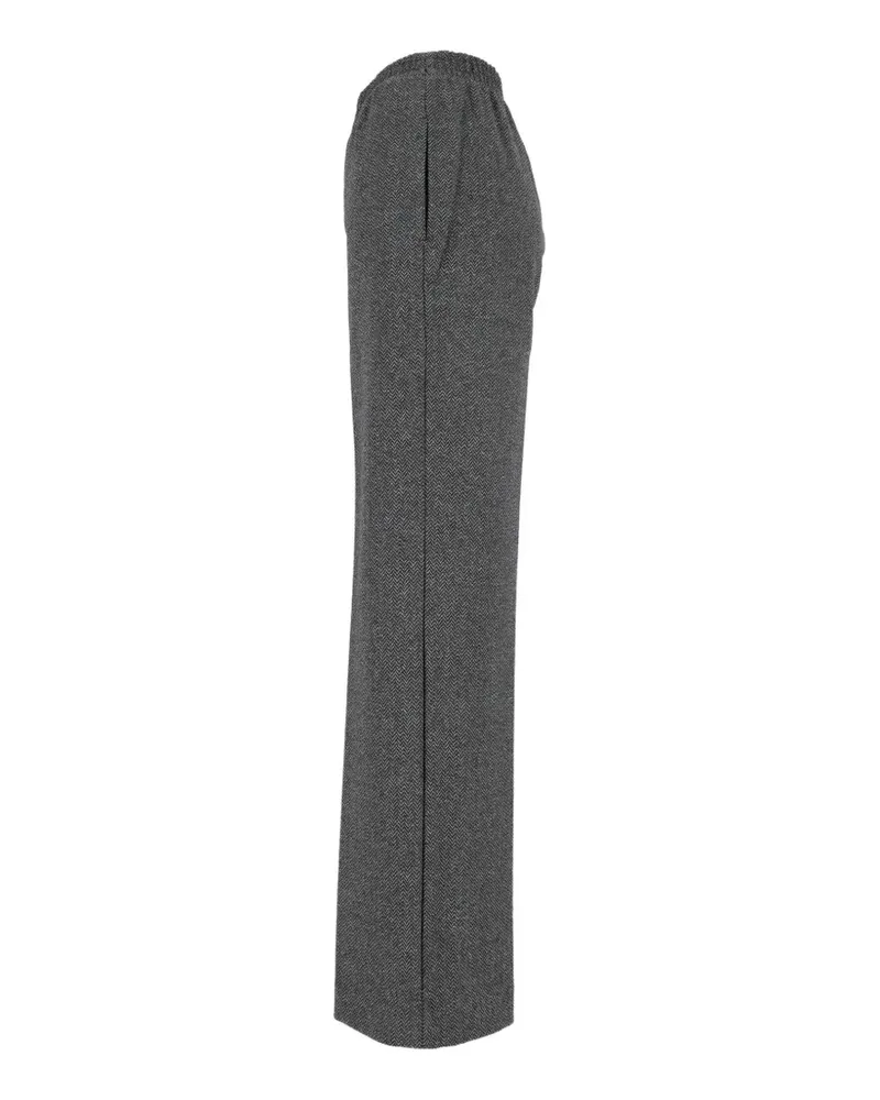 Max Mara Editta Hose mit Fischgrätenmuster - Grau Grau