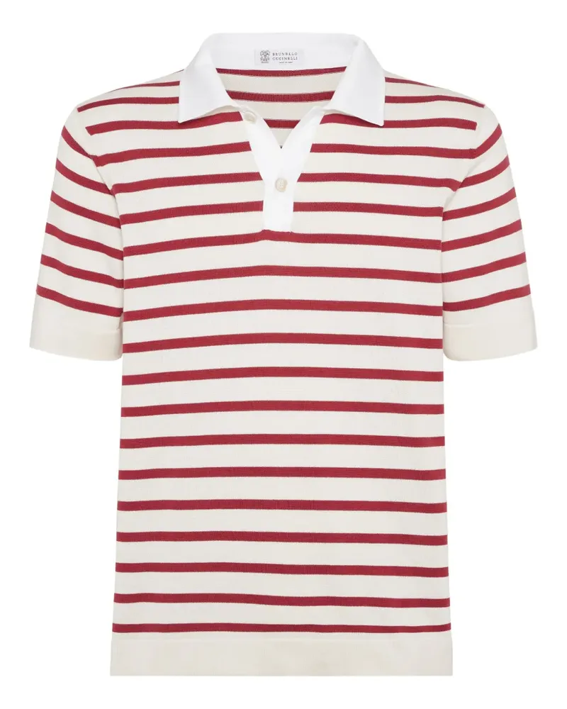 Brunello Cucinelli Klassisches Poloshirt - Weiß Weiß