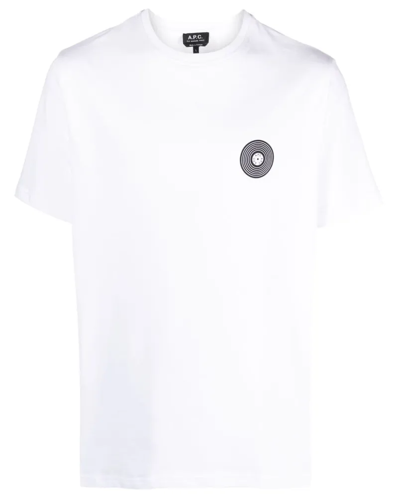 A.P.C. T-Shirt mit grafischem Print - Weiß Weiß