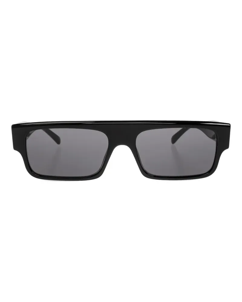 Alexander McQueen Sonnenbrille mit eckigem Gestell - Schwarz Schwarz