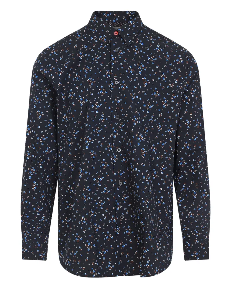 Paul Smith Hemd mit Blumen-Print - Blau Blau