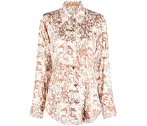 Kora Bluse mit Print - Nude