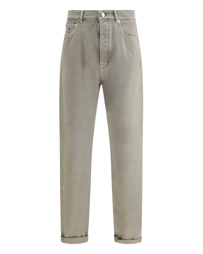 Brunello Cucinelli Iconic Fit Five-Pocket-Jeans - Grün Grün
