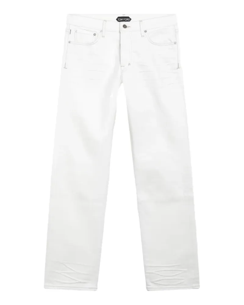 Tom Ford whiskered straight-leg jeans - Weiß Weiß
