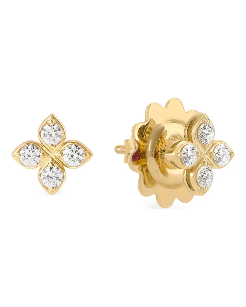 Roberto Coin Princess Flower Ohrringe mit Diamanten - Gold Gold