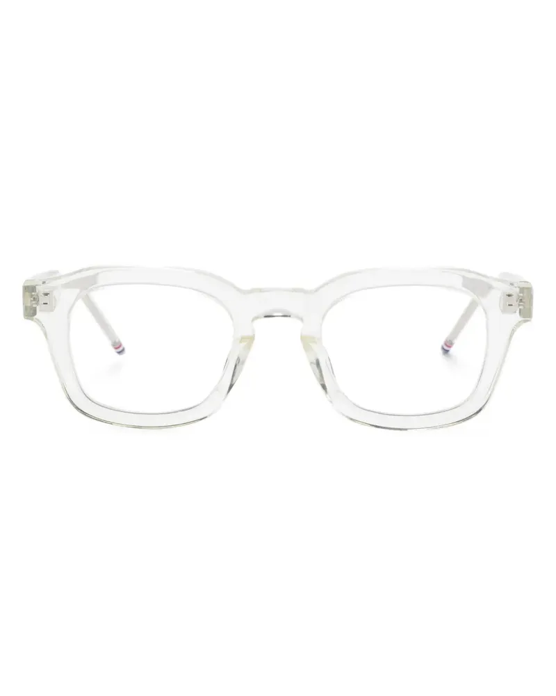 Thom Browne Brille mit eckigem Gestell - Weiß Weiß