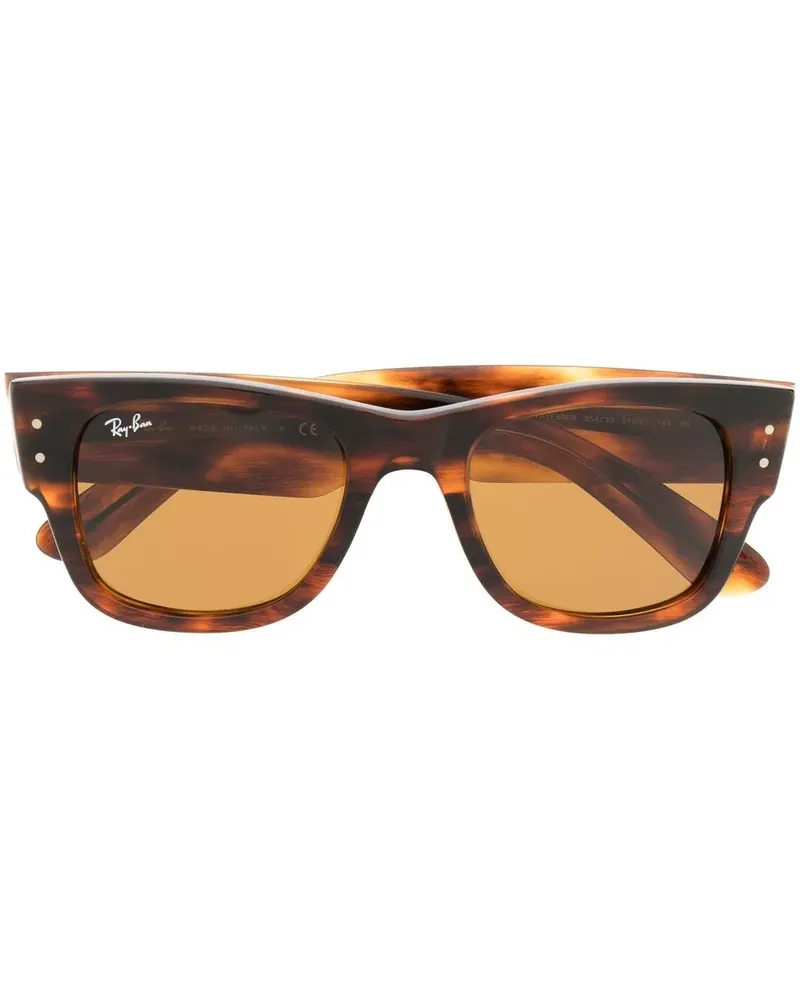 Ray Ban Sonnenbrille mit eckigem Gestell - Braun Braun