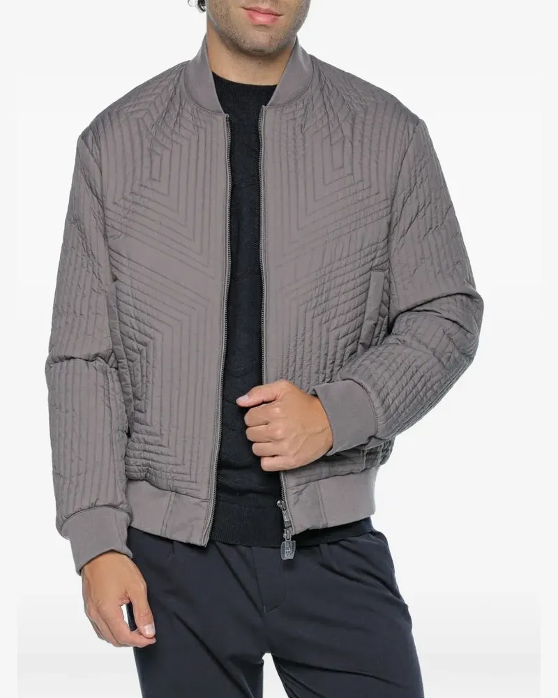 Armani Exchange quilted bomber jacket - Grau Grau