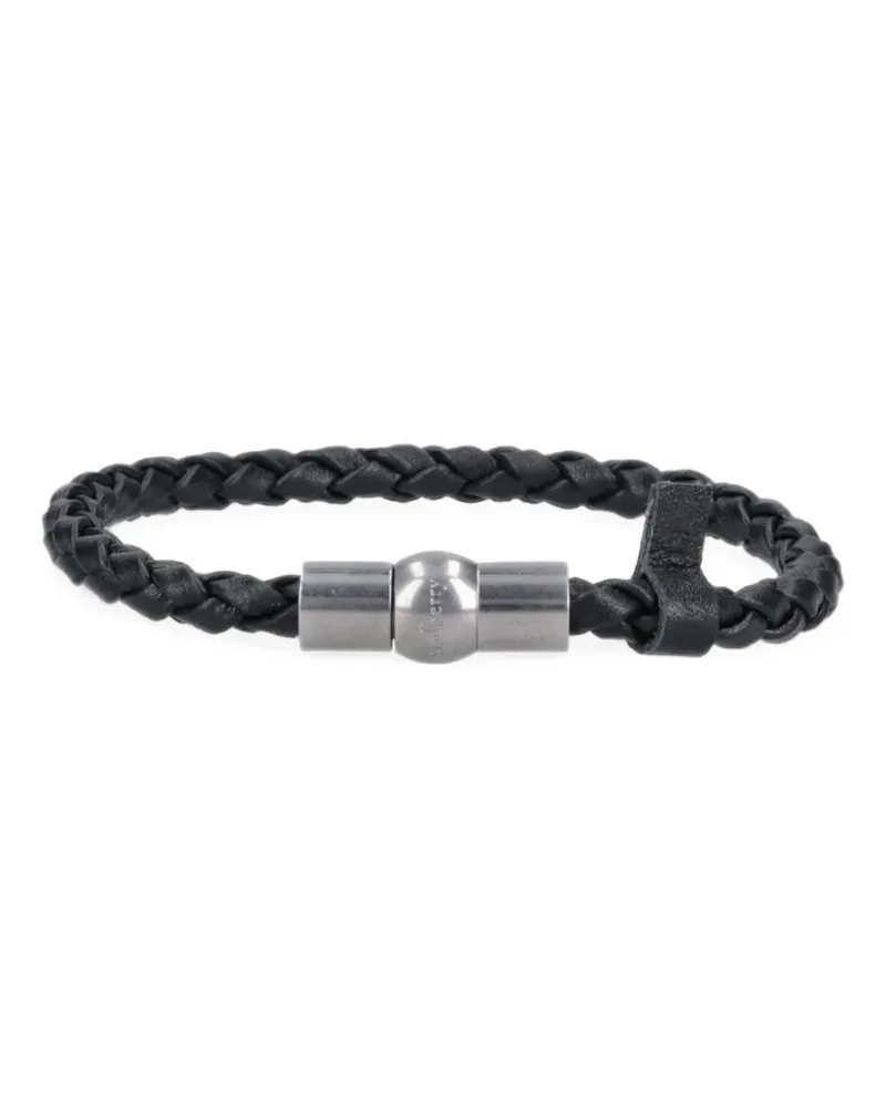 Mulberry Iris braided leather bracelet - Schwarz Schwarz