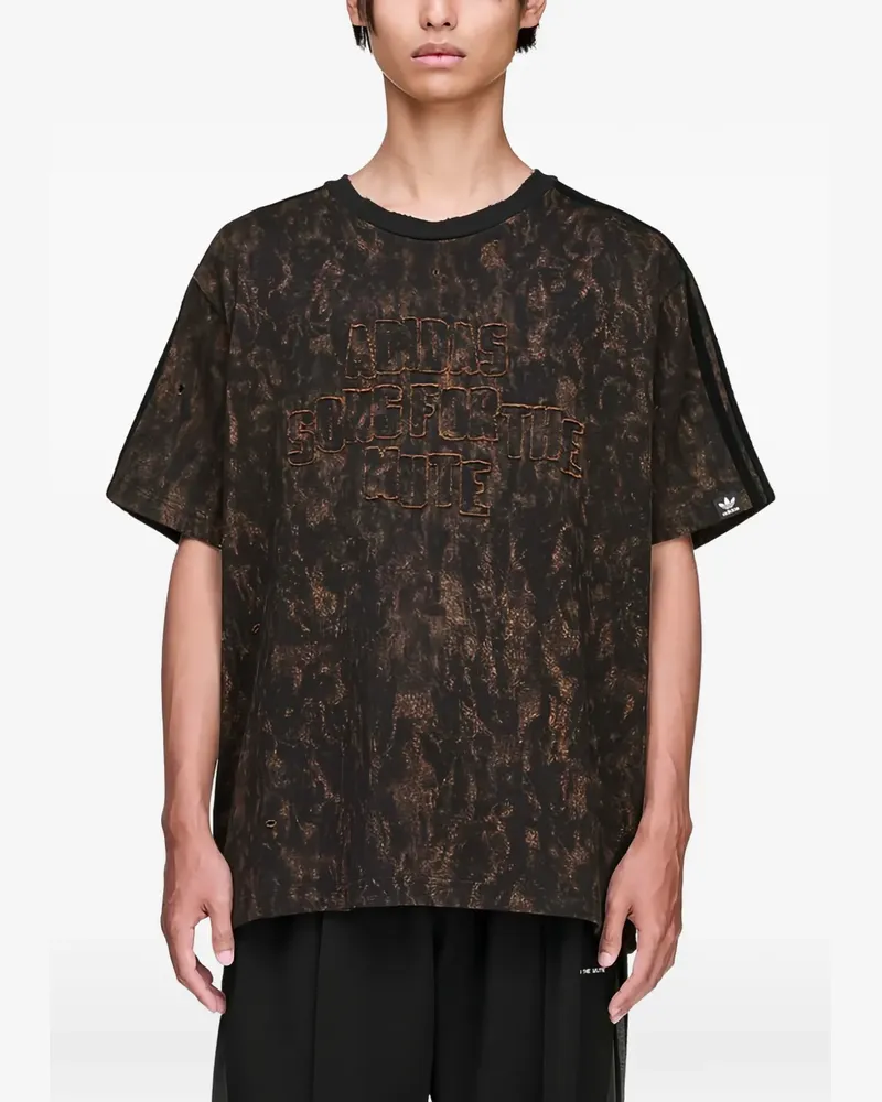 adidas x  T-Shirt im Distressed-Look - Grau Grau