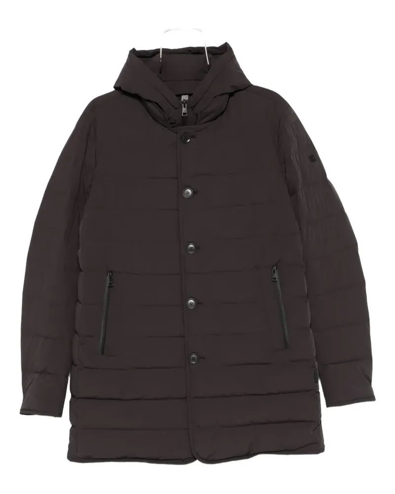 DUNO button hooded jacket - Braun Braun