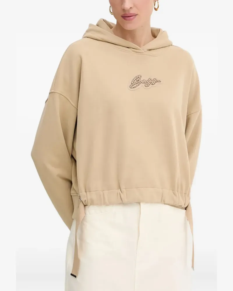 HUGO BOSS Verzierter Hoodie - Nude Nude