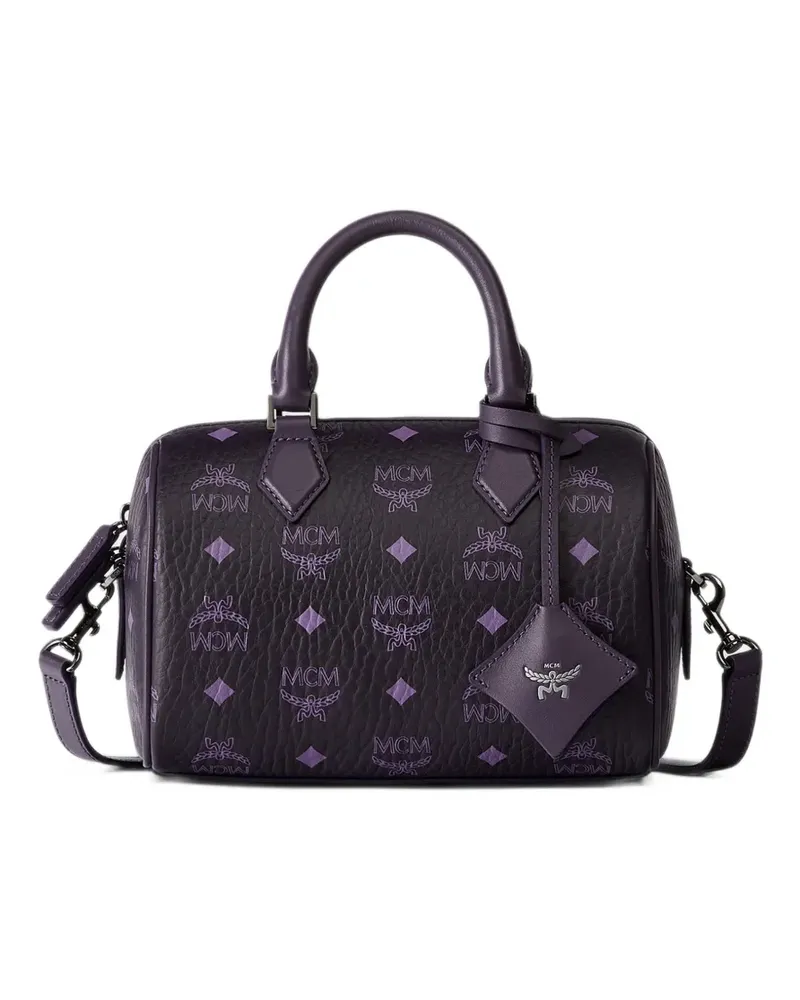MCM Kleine Ella Boston Visetos Tote Bag - Violett Violett