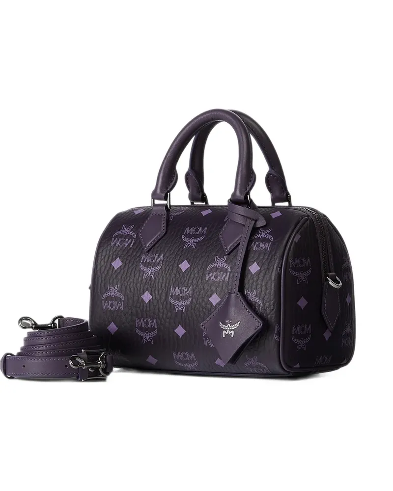 MCM Kleine Ella Boston Visetos Tote Bag - Violett Violett