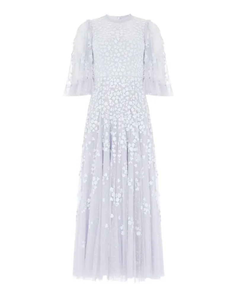 Needle & Thread Scatter Blossom round-neck gown maxi dress - Blau Blau