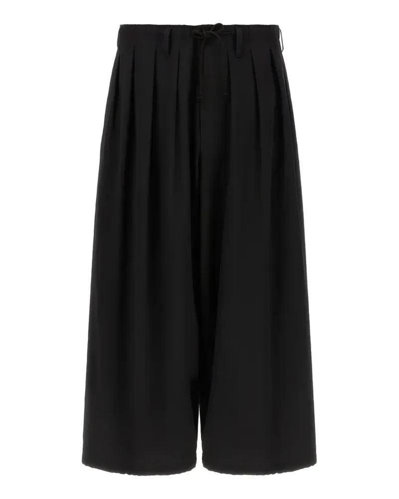 Yohji Yamamoto Hose mit Bundfalten - Schwarz Schwarz