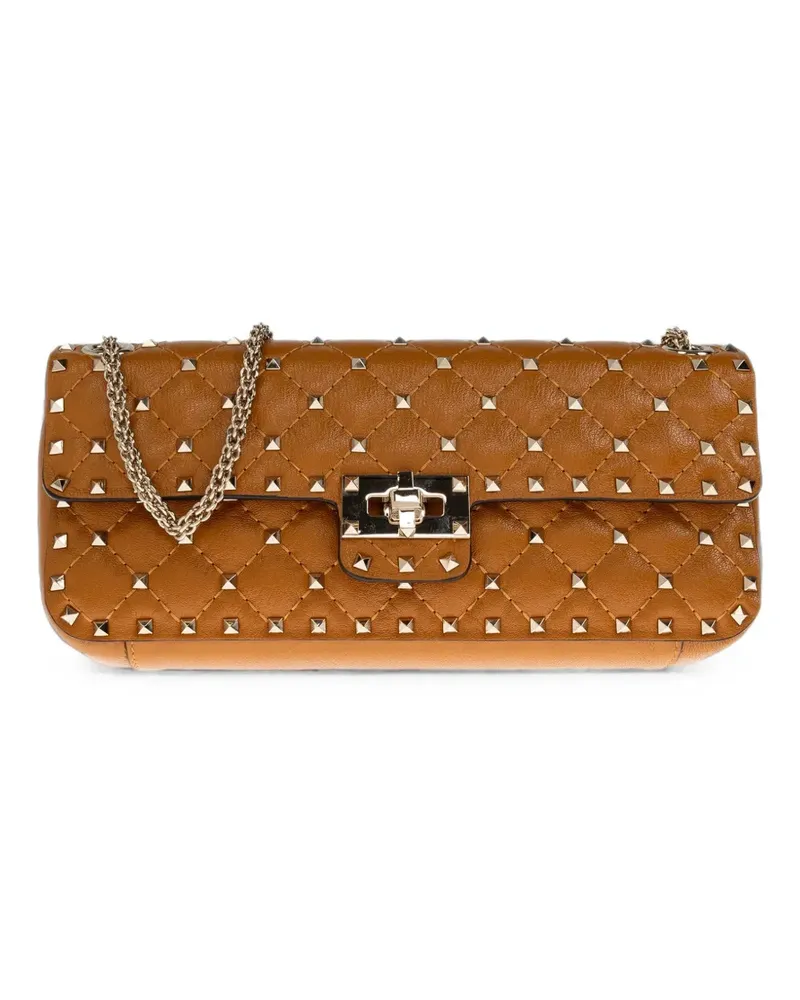Valentino Garavani Mittelgroße Rockstud Spike Schultertasche - Braun Braun