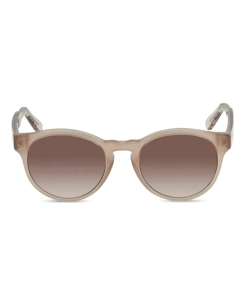 Ferragamo full rim round sunglasses - Nude Nude