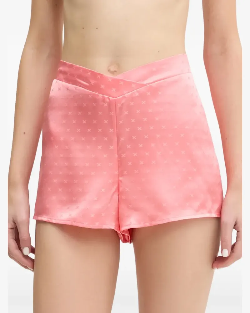 Chantelle Pyjama-Shorts mit Kreuzmuster - Rosa Rosa