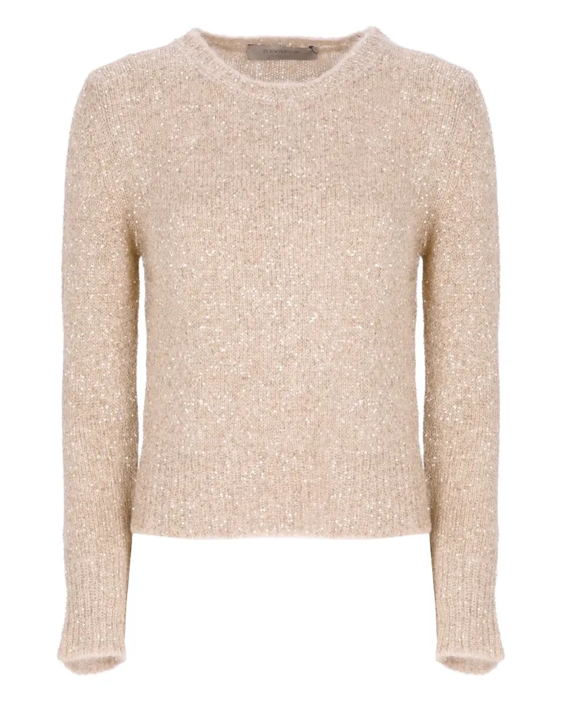 D.EXTERIOR Pullover mit Pailletten - Nude Nude