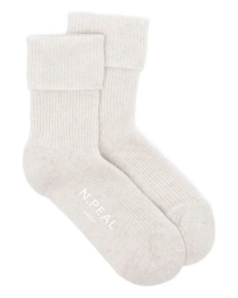 N.Peal Bed Socken - Nude Nude