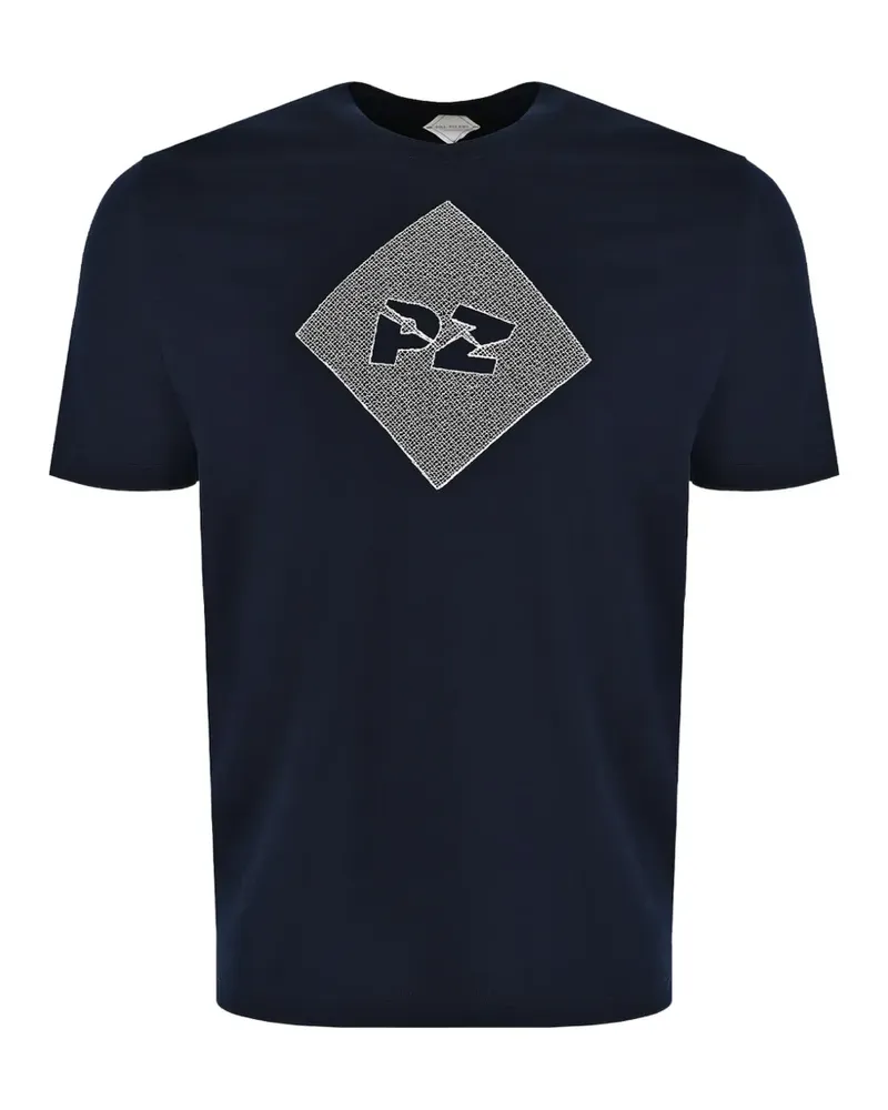 Pal Zileri T-Shirt mit Logo-Print - Blau Blau