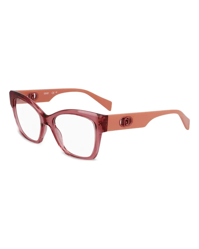 Liu Jo Brille mit Logo-Schild - Rosa Rosa
