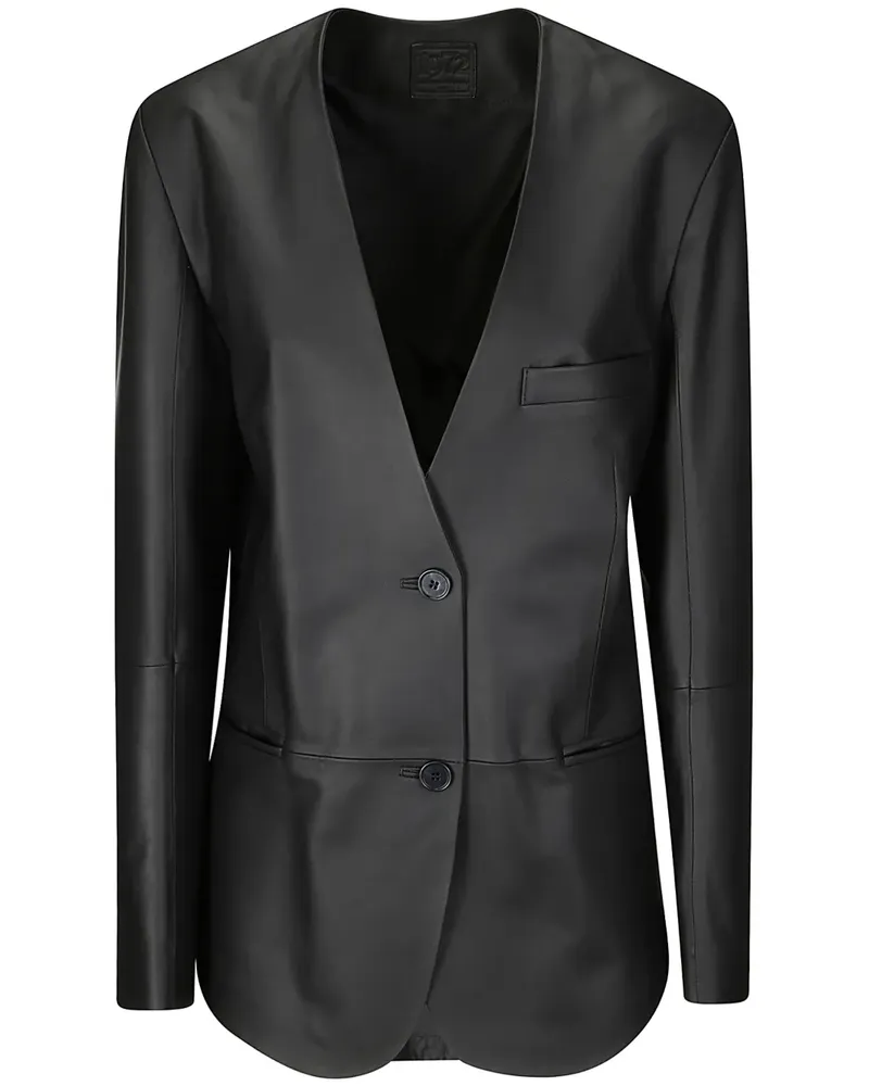 DESA Blazer aus Leder - Schwarz Schwarz