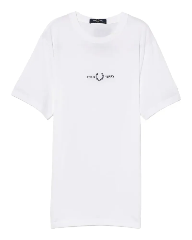 Fred Perry T-Shirt mit rundem Ausschnitt - Weiß Weiß