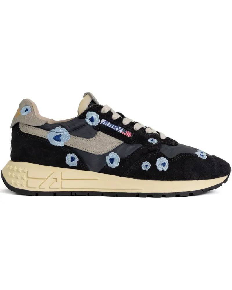AUTRY Sneakers mit Blumenstickerei - Schwarz Schwarz