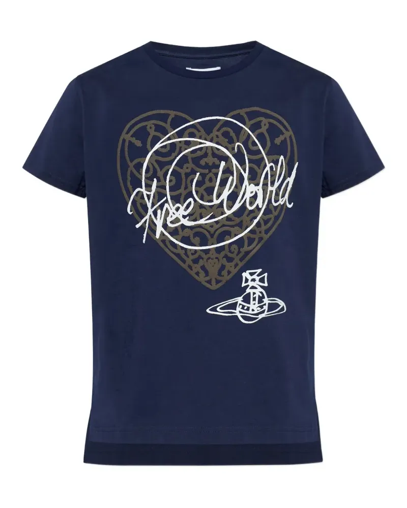 Vivienne Westwood T-Shirt mit Print - Blau Blau