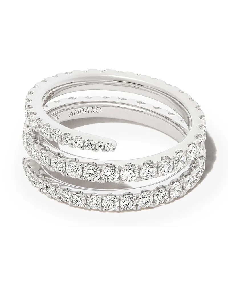 ANITA KO 18kt Weißgoldring mit Diamanten - Silber Silber