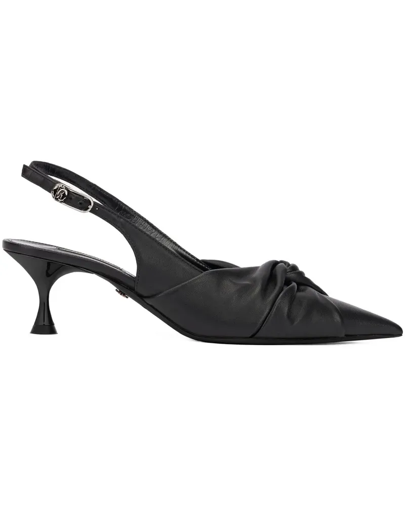Roberto Cavalli Slingback-Sandalen mit Knoten - Schwarz Schwarz