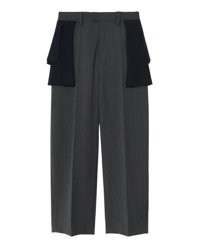 Undercover Gestreifte Hose - Grau Grau
