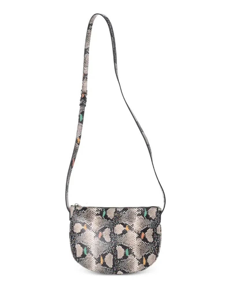 A.P.C. Sac Maelys snakeskin-embossed cross body bag - Nude Nude